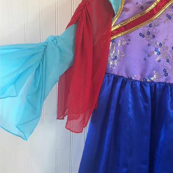Disney Princess Mulan Costume Dress - Red, Blue, Purple Size 7/8 - Picture 4 of 8